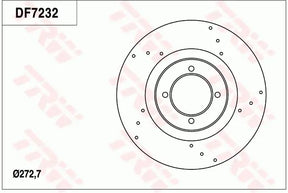Brake Disc DF7232S - TRW