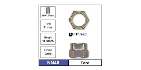 Hub-Nut NN49-100 - Nice Products | Universal Auto Spares