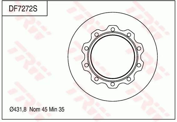 Brake Disc DF7272S - TRW