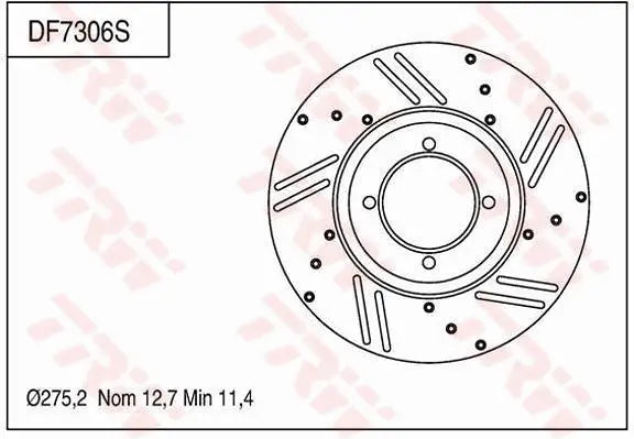 Brake Disc DF7306S - TRW