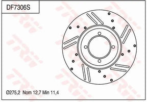 Brake Disc DF7306S - TRW