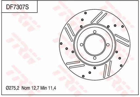 Brake Disc DF7307S - TRW