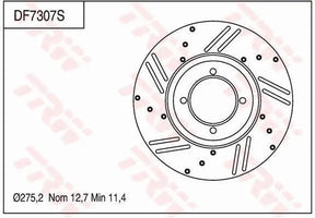 Brake Disc DF7307S - TRW