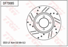 Brake Disc DF7308S - TRW
