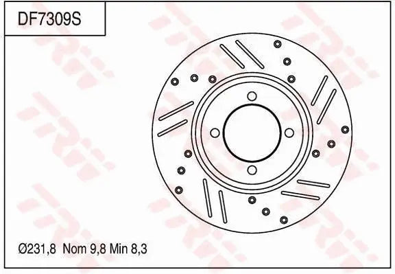 Brake Disc DF7309S - TRW