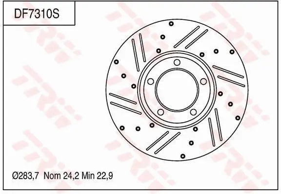 Brake Disc DF7310S - TRW