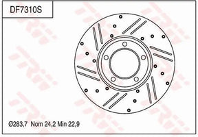 Brake Disc DF7310S - TRW