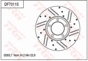 Brake Disc DF7311S - TRW