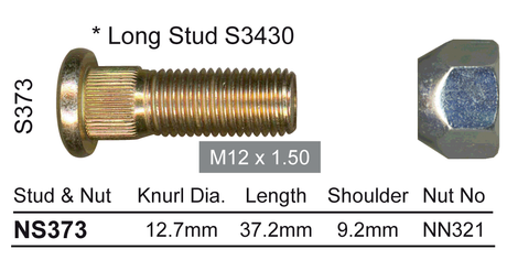 Stud & Nut NS373 - Nice Products | Universal Auto Spares
