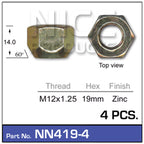 Wheel Nut NN419-4 - Nice Products | Universal Auto Spares