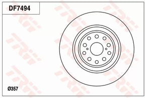 Brake Disc DF7494S - TRW
