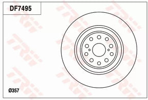 Brake Disc DF7495S - TRW