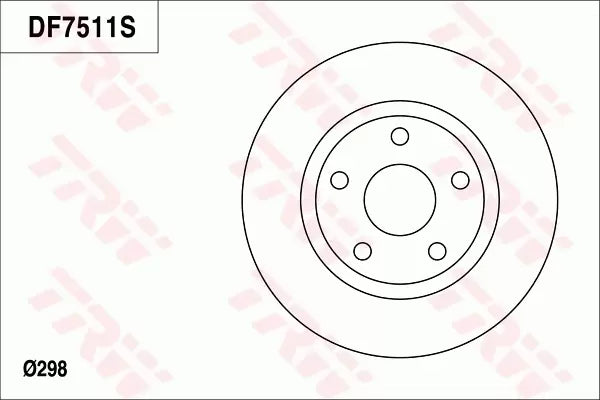 Brake Disc DF7511S - TRW