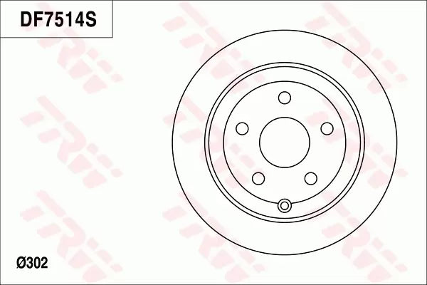 Brake Disc DF7514S - TRW