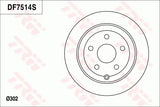 Brake Disc DF7514S - TRW