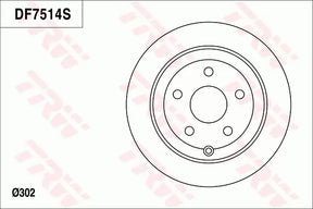 Brake Disc DF7514S - TRW