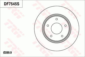 Brake Disc DF7545S - TRW