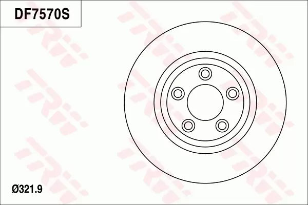 Brake Disc DF7570S - TRW