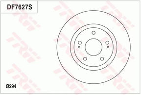Brake Disc DF7627S - TRW