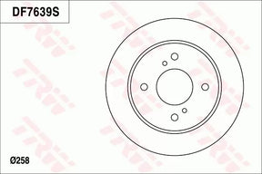 Brake Disc DF7639S - TRW