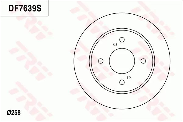 Brake Disc DF7639S - TRW