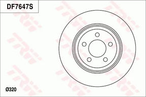 Brake Disc DF7647S - TRW