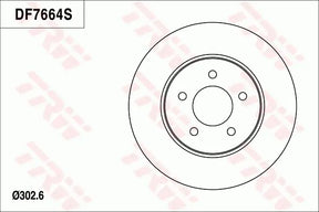 Brake Disc DF7664S - TRW