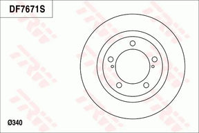 Brake Disc DF7671SS - TRW