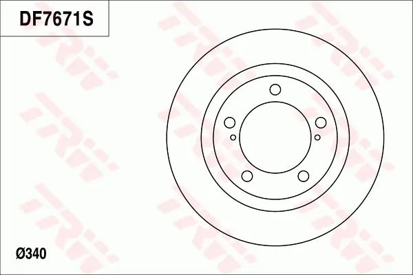 Brake Disc DF7671SS - TRW