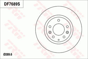 Brake Disc DF7689S - TRW