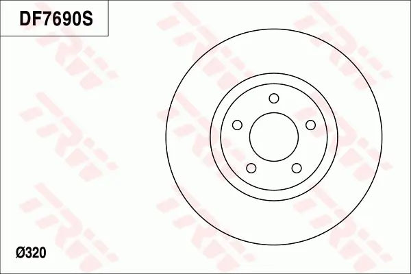 Brake Disc DF7690S - TRW