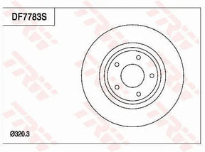 Brake Disc DF7783S - TRW