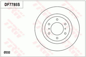 Brake Disc DF7785S - TRW