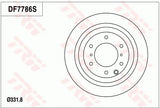 Brake Disc DF7786S - TRW