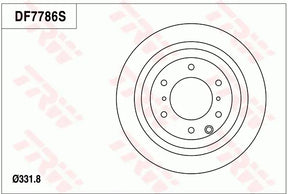 Brake Disc DF7786S - TRW
