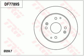 Brake Disc DF7789S - TRW