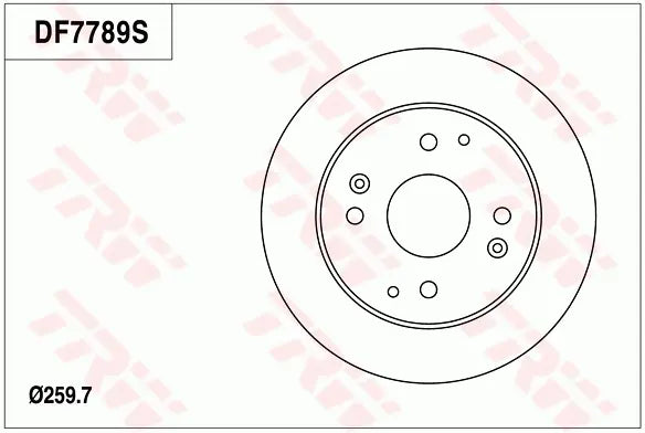 Brake Disc DF7789S - TRW