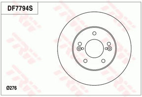 Brake Disc DF7794S - TRW