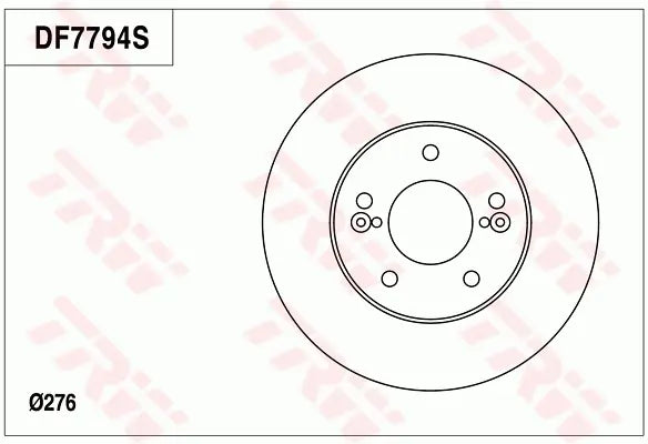 Brake Disc DF7794S - TRW
