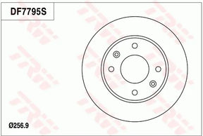 Brake Disc DF7795S - TRW