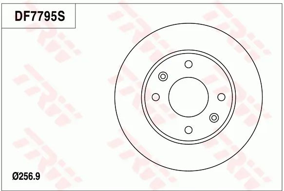 Brake Disc DF7795S - TRW