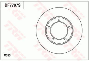 Brake Disc DF7797S - TRW
