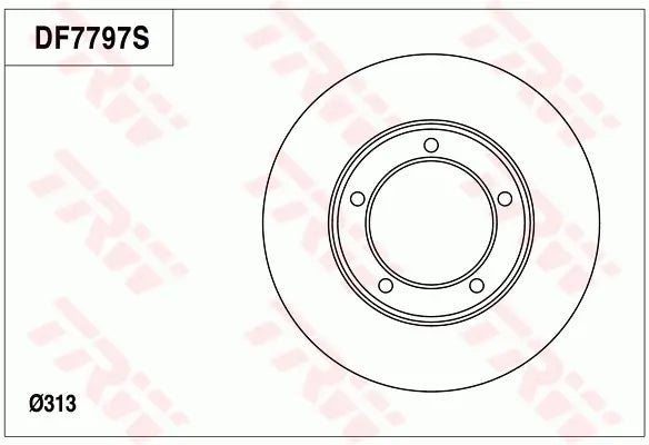 Brake Disc DF7797S - TRW