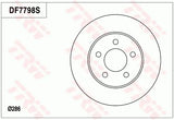 Brake Disc DF7798S - TRW