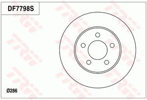 Brake Disc DF7798S - TRW