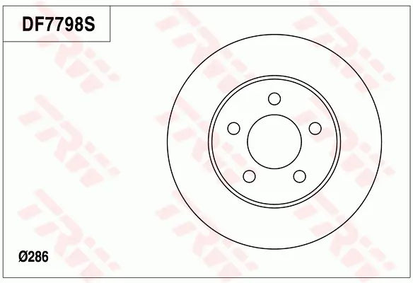 Brake Disc DF7798S - TRW