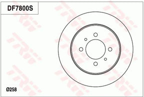 Brake Disc DF7800S - TRW
