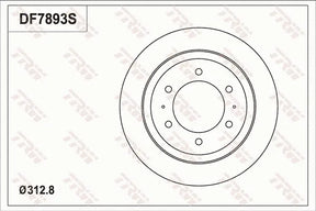 Brake Disc DF7893S - TRW