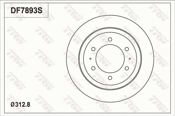 Brake Disc DF7893S - TRW
