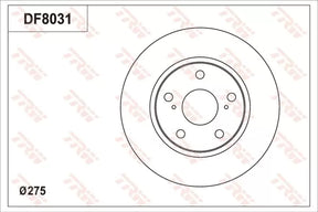 Brake Disc DF8031S - TRW